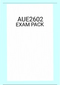 Aue2602 EXAM PACK 2021