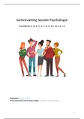 Samenvatting Sociale Psychologie, 9e editie
