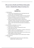 NR 222 Unit 3 /NR222 Week 3 Health and Wellness Study guide {2020} - Chamberlain college of nursing {A+}