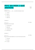 PSYC 304 WEEK 2 QUIZ ANSWERS | COMPLETE GUIDE