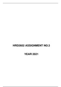 HRD2602 ASSIGNMENT 3 YEAR 2021 SOLUTIONS