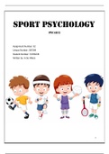 PYC4812 - Sport Psychology: Assignment 02 (Received 80% mark). Final Report