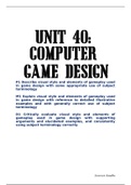 Unit 40: Computer Game Design { P1 M1 D1 }