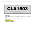 CLA1503 Assignment 2 (2021) answers