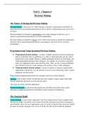 Summary of Fundamentals of Business Management unit 5 (OBS 114)