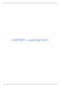 GGH1501 SUMMARY NOTES LU3
