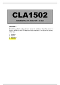 CLA1502 Assignment 2 for semester 1 & 2 of 2021