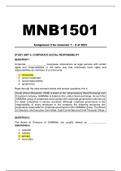 MNB1501 Assignment 2 for semester 1 & 2 of 2021