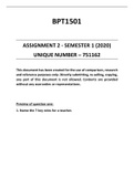 BPT1501 - Assignment 2 (2020)