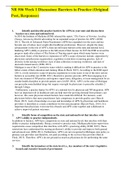 NR 506 Week 1 Discussion: Barriers to Practice (Original Post, Responses)_Download To Score An A)