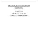 Financial Management 244 Notes