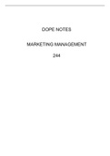 Marketing 244 Notes