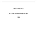 Business Management 113 Notes