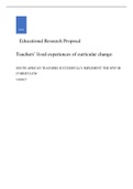 Educational Research 771 Research Proposal