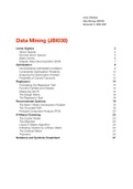 Bundle Data Mining and Data Analytics (BDS Quartile 3 Year 1)