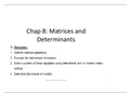 Matrices and determinats