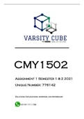 CMY1502 Assignment 1 Semester 1 & 2 2021