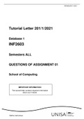 INF2603 - Assignment 1 Semester 1 and Semester 2 2021