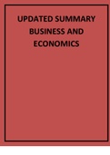 UPDATED SUMMARY BUSINESS AND ECONOMICS
