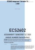 ECS2602 ASSIGNMENT 1, 2, 3 BUNDLE SEMESTER 1/2 2021