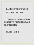 FAC1502 106/1/2020 Tutorial letter-Financial Accounting Concepts-Principles and Procedures Semesters 1
