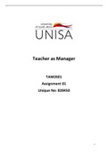 TAM2601 Teacher as manager assignment 01