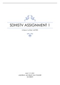 UNISA SDHISTV Assessment 1 2021