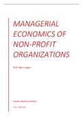 Summary managerial economics of non-profit organisations 2020-2021