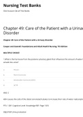 Exam (elaborations) VN 1105 CH50 - Care of the Patient with a Urinary Disorder | Nursing Test Banks.