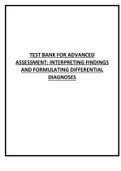 Test Bank for Advanced Assessment: Interpreting Findings and Formulating Differential Diagnoses 4th Edition Goolsby