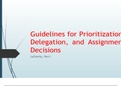 Guidelines for Prioritization, Delegation, and Assignment