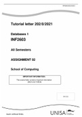 INF2603  Assignment 2 2021 