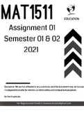 MAT1511 ASSIGNMENT 1 2021 SOLUTIONS