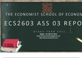 ECS2603 - South African Economic Indicators Assignment 03 Report S1&S2 Year 2021