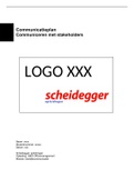 Moduleopdracht communicatieplan cijfer 8! - NCOI/Scheidegger/Schoevers