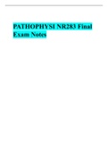 PATHOPHYSI NR283 Final Exam Notes