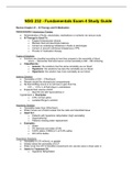 NSG 232 - Fundamentals Exam 4 Study Guide.