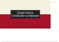 Pakistani Single Certificate - Concern For Easy Process of Single Certificate in Pakistan