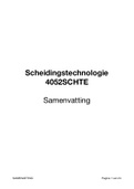 Samenvatting - Scheidingstechnologie (SCT, 4052SCHTE) - MST