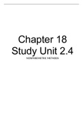 Chapter 18: Non parametric methods Study Unit 2.4 
