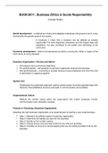  Business Ethics and Social Responsibility Summary- BUSN 6011