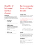 Health, Lifestyle and environment - Summary - Grade 11/12 - IEB