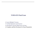 NURS6531N Final Exam (2 Versions, Latest-2021), NURS6531N Midterm Exam (2 Versions, Latest-2021) (100 Q & A in Each Version) & NURS6531N Week 1, 2, 4, 6, 7, 9, 11 Quiz |Verified Q & A, Already Graded A|