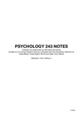 Psychology 243 and 253 Notes