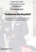Scriptie verbeteren klantloyaliteit - Hogeschool Leiden Commerciële Economie - Juli 2021 - Geslaagd 
