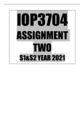 IOP3704 - Employment Relations Assignment 2 S1&S2 Year 2021