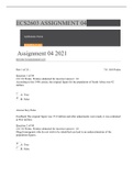 Exam (elaborations) ECS2603 - South African Economic Indicators Assignment 4 S1&S2 Year 2021