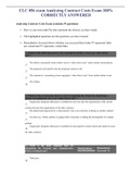 CLC 056 exam Analyzing Contract Costs Exam 100% CORRECTLY ANSWERED