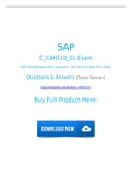 SAP C_C4H510_01 Exam Dumps (2021) PDF Questions With Free Updates