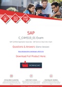 Real [2021 New] SAP C_C4H510_01 Exam Dumps